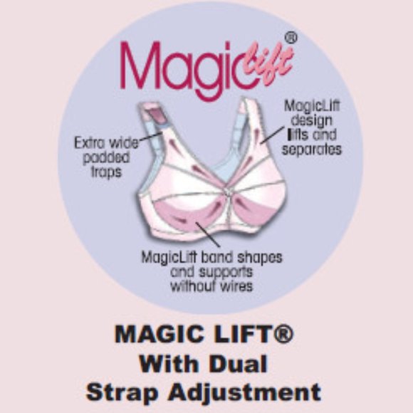 Set of 3! 36DD Glamorise MAGIC LIFT Bra (CONVERTIBLE-STRAPS) Wireless WHITE NEW - Picture 12 of 15